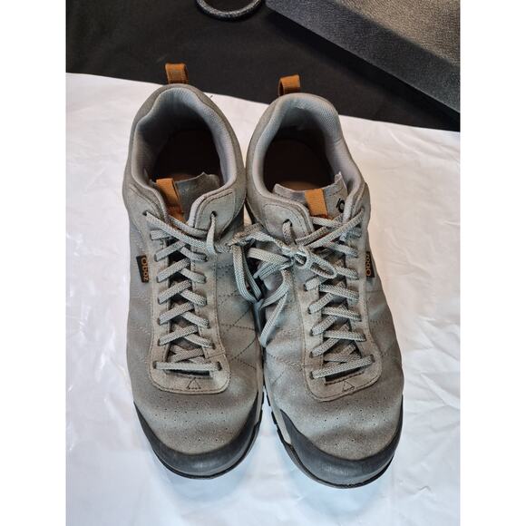 Oboz Bozeman Low Leather Hiking Shoes Charcoal Gray Men’s Size 12